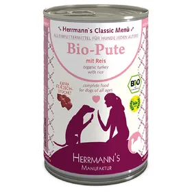 Comparer les prix de Lot Herrmann's Menu Bio Classic 24 x 400 g - dinde bio, riz bio