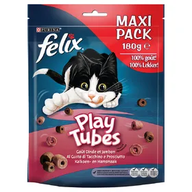 Comparer les prix de Felix Play Tubes Dinde & Jambon pour Chats- 180g 5 x 180 g