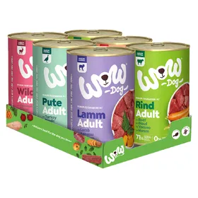 Meilleurs prix pour 400g WOW Adult paquet mix (5 sortes) nourriture pour chien humide