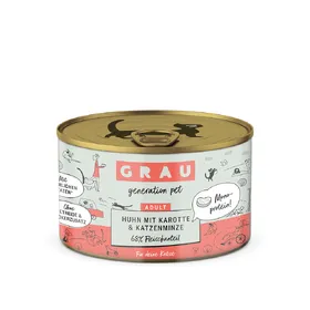 Comparer les prix de Lot Grau menu gourmand sans céréales 12 x 200 g pour chat - poulet, carotte, menthe
