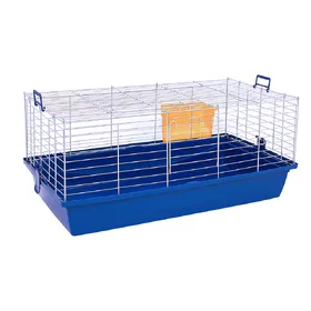 Comparer les prix de Cage Skyline Maxi XL pour lapin et cochon d'Inde - bleu foncé : L 100 x l 54 x H 44 cm