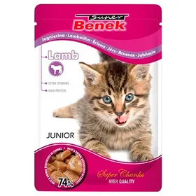 Meilleurs prix pour Super Benek Super Chunks Kitten 24 x 100 g - agneau en sauce