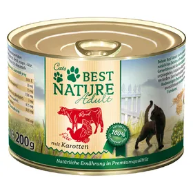 Comparer les prix de Best Nature Adult 6 x 200 g - bœuf, dinde, carottes