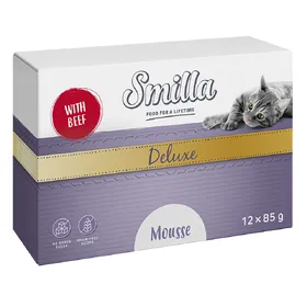 Meilleurs prix pour Lot Smilla Deluxe Mousse 24 x 85 g pour chat - bœuf, thym