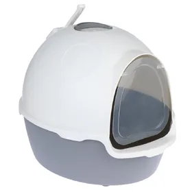 Meilleurs prix pour Litière à couvercle TIAKI Cinder gris foncé/blanc pour chat