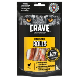 Meilleurs prix pour Friandises Crave High Protein Rolls pour chien - 50 g poulet