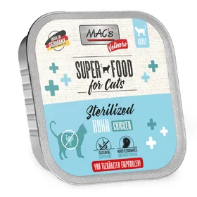 Comparer les prix de MAC’s Vetcare Sterilized pour chat - poulet (32 x 100 g)