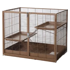 Meilleurs prix pour TIAKI cage pour petits animaux étagère, caramel L 93,5 x B 63 x H 73,8 cm