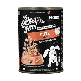 Comparer les prix de 24x400g Lucky Jim Mono dinde pâté pour chien