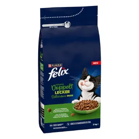 Meilleurs prix pour 2 kg Felix Doubly Delicious Inhome volaille nourriture pour chat sèche