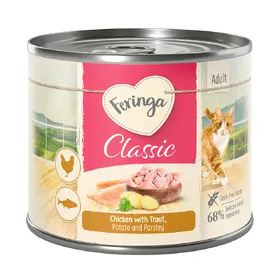 Comparer les prix de Menus Duo truite, poulet, pommes de terre, persil Feringa - Nourriture pour Chat
