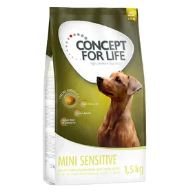 Comparer les prix de 1,5kg Mini Sensitive Concept for Life - Croquettes pour Chien
