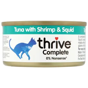 Comparer les prix de Thrive Complete thon, crevettes, calamars - Pâtée pour chat