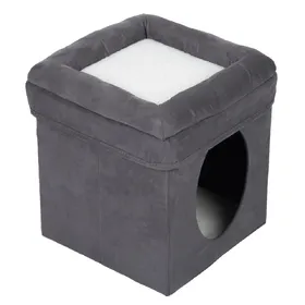 Meilleurs prix pour Niche Cube pliable L39 l39 H42cm pour chat - Niche pour chat