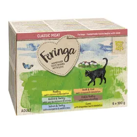 Meilleurs prix pour Feringa Classic Meat Menu lot mixte I (6 saveurs) - Pâtée pour chat