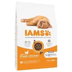 Comparer les prix de Iams Kitten poulet - Croquettes pour chat