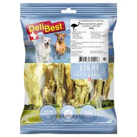 Meilleurs prix pour 2 x 200g DeliBest Light Tendons d'autruche- Friandises pour Chien