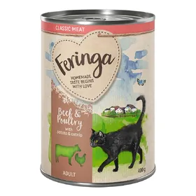 Comparer les prix de Feringa Classic Meat Menu bœuf, volaille - Pâtée pour chat