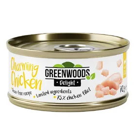 Comparer les prix de Greenwoods Delight filet de poulet pour chat 48 x 70 g