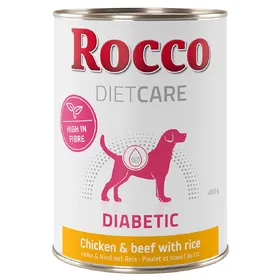 Comparer les prix de Rocco Diet Care Diabetic poulet, bœuf pour chien 12 x 400 g