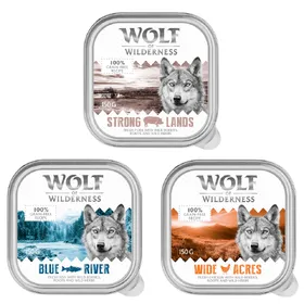Comparer les prix de Lot mixte Wolf of Wilderness Adult pour chien - 6 x 150 g : 2 x poulet, 2 x poisson, 2 x porc