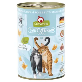 Comparer les prix de GranataPet DeliCatessen saumon, dinde - Pâtée pour chat