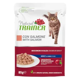 Comparer les prix de Natural Trainer Adult saumon nourriture humide pour chats
