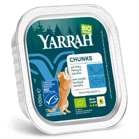 Meilleurs prix pour Poisson, spiruline Bouchées en sauce Bio Yarrah - Nourriture pour Chat