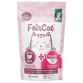 Meilleurs prix pour 6x85g Beauty Green Petfood FairCat sachets pour chat + 2 sachets offerts !
