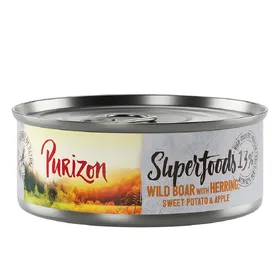 Meilleurs prix pour Purizon Superfoods 6 x 70 g pour chat - sanglier, hareng, patates douces, pommes