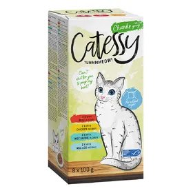 Meilleurs prix pour Lot mixte Barquettes Catessy 64 x 100 g pour chat - Lot mixte - bouchées en sauce