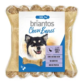 Meilleurs prix pour Briantos Chew Bones canard, pomme pour chien - 12 x 12 cm (660 g)