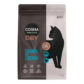 Comparer les prix de Cosma saumon, poulet pour chat - 2 x 2 kg