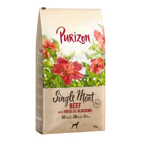 Meilleurs prix pour Purizon bœuf, fleurs d'hibiscus pour chien - 2 x 12 kg
