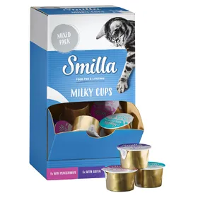Meilleurs prix pour Friandises Smilla Milky Cups paquet mixte pour chat - 25 x 15 g