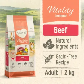 Comparer les prix de 2 kg Feringa Vitality Immune au bœuf croquettes pour chats