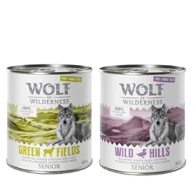 Comparer les prix de Senior Free Range, canard, agneau Wolf of Wilderness - Pâtée pour chien