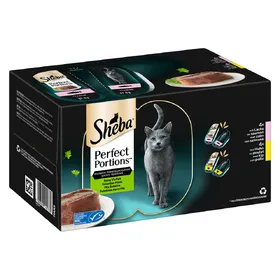 Meilleurs prix pour Sheba Perfect Portions Terrines de luxe saumon et poulet - Pâtée pour chat