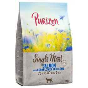 Comparer les prix de Single Meat saumon, fleurs de bleuet sans céréales Purizon Croquettes pour chat : -20 % !