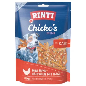 Comparer les prix de 2x80g RINTI Chicko's Mini poulet, fromage friandises pour chien