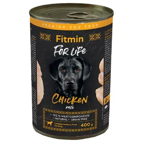Meilleurs prix pour Paquet économique : 12x400g Fitmin poulet for life nourriture pour chien humide