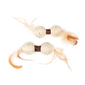 Comparer les prix de Lot de jouets TIAKI Haltères en sisal pour chat - 2 jouets