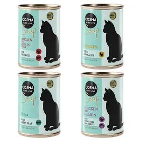 Comparer les prix de Cosma Soup 6 x 100 g pour chat - lot mixte II (4 saveurs)