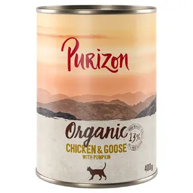 Meilleurs prix pour Purizon Organic bio 6 x 400 g pour chat - sans céréales - poulet, oie, potiron