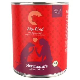 Comparer les prix de Lot Herrmann's Menu Bio Classic 24 x 800 g - bœuf bio, sarrasin bio