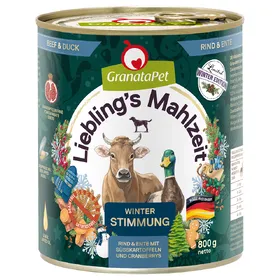 Meilleurs prix pour GranataPet Liebling's Mahlzeit Rêve d'hiver pour chien - bœuf & canard (6 x 800 g)