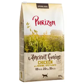 Comparer les prix de Lot Purizon céréales anciennes 2 x 6,5 kg pour chat  - Sterilised poulet, poisson