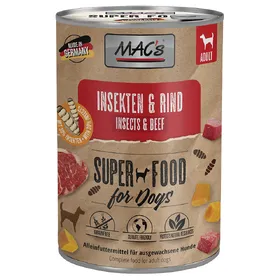 Comparer les prix de MAC's 6 x 400 g insectes pour chien - insectes, bœuf