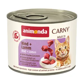 Comparer les prix de animonda Carny Adult 6 x 200 g pour chat - bœuf, agneau