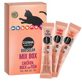 Meilleurs prix pour Cosma DUO Cream 8 x 14 g pour chat – lot mixte